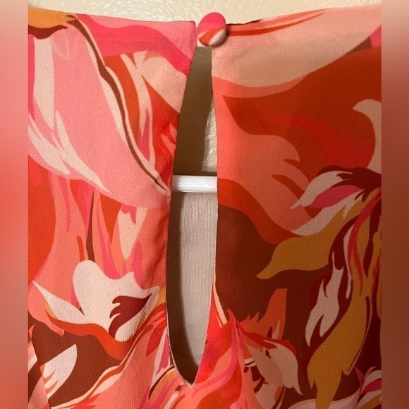 Flying Tomato Orange Ruffle Bottom Dress Sz M NWOT - Picture 6 of 8